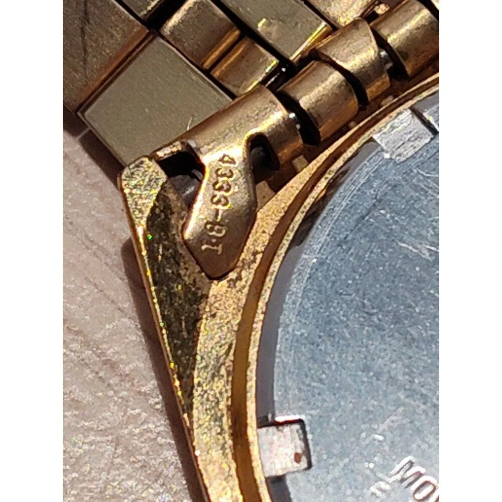 Seiko President Watch Men 36mm Champagne Dial Gold Tone Daydate Round New Batt 9